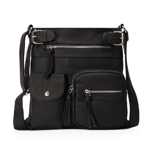 Women Pockets Handbag Ladies Crossbody Bag Casual Shoulder Bag Soft Leather Bags