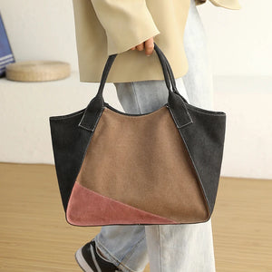 Women's Canvas Shoulder Top-Handle Bag Leisure Handbag