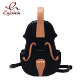 Vintage Violin Shoulder Crossbody Bag for Women Pu Leather Bag