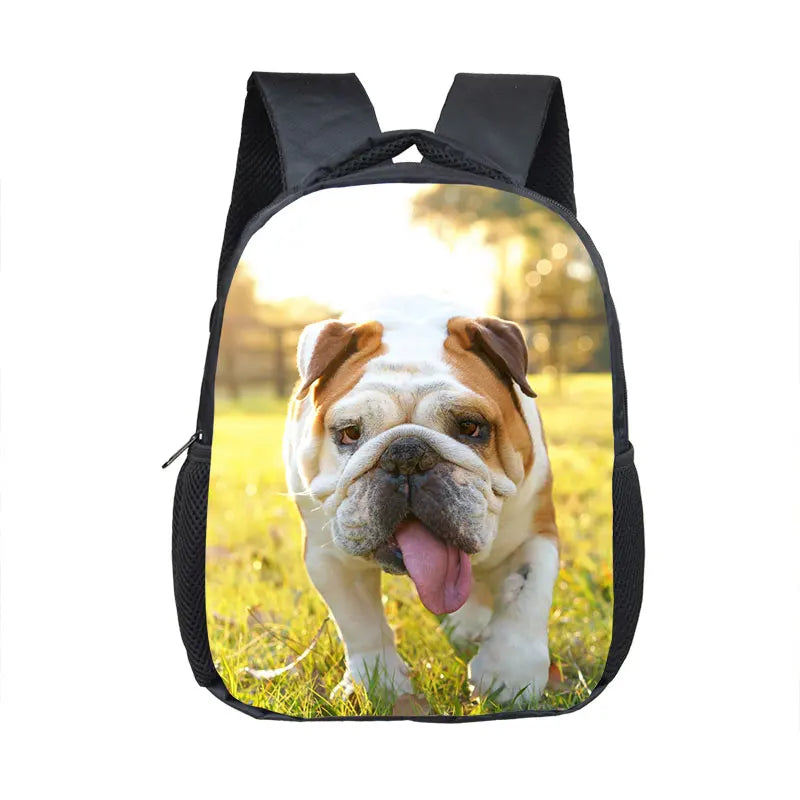 3D Animal Dog Children Backpacks Pug Husky Print Boy Girl Backpack
