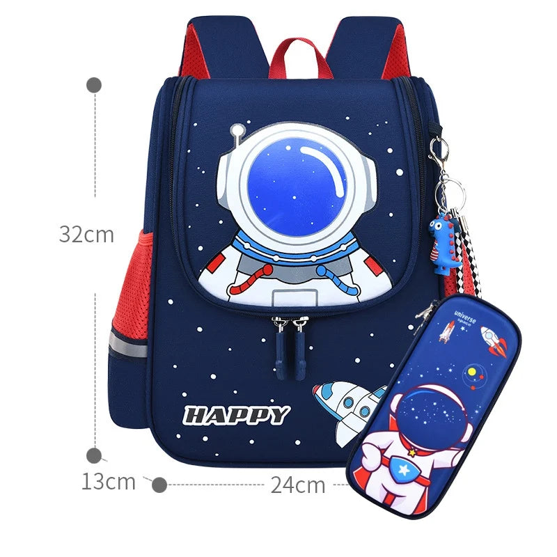 3D Kids School Bags Cartoon Aerospace Book Bag Waterprof Backpack