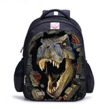 3D Printed Dinosaur School Bag for Boys, Animal Children Backpack