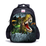 3D Printed Dinosaur School Bag for Boys, Animal Children Backpack