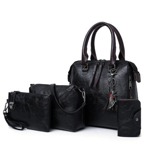 4pcs Women Composite Bags High Ladies Handbags Female PU Leather Shoulder