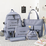 Canvas School Backpack for Teenage Girls Women Travel Student