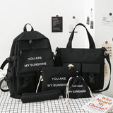 Canvas School Backpack for Teenage Girls Women Travel Student