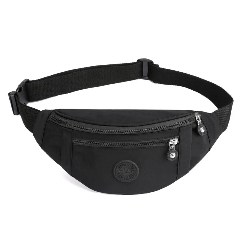 6 Colors Solid Fanny Pack Women's Nylon Small Belt Bag Casual Sports Mini Bag