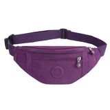 6 Colors Solid Fanny Pack Women's Nylon Small Belt Bag Casual Sports Mini Bag