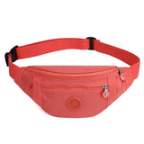 6 Colors Solid Fanny Pack Women's Nylon Small Belt Bag Casual Sports Mini Bag