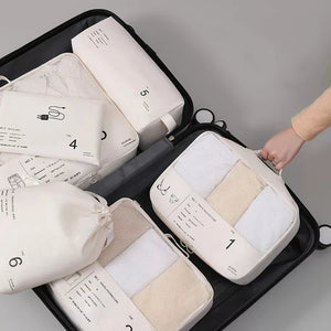 6 Pc Travel Clothes Storage Waterproof Organizer Pouch Packing Cube