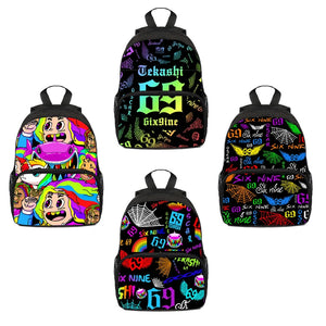 6IX9INE GOOBA 3D Print Backpack Boys Girls School Bag Children Bookbag