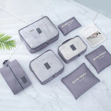 7PCS Travel Mesh Bags Organizer Clothes Cosmetics Makeup Home Shoes Underwear
