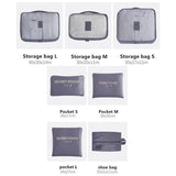 7PCS Travel Mesh Bags Organizer Clothes Cosmetics Makeup Home Shoes Underwear