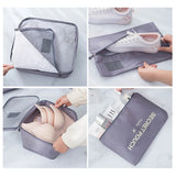 7PCS Travel Mesh Bags Organizer Clothes Cosmetics Makeup Home Shoes Underwear