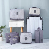 7PCS Travel Mesh Bags Organizer Clothes Cosmetics Makeup Home Shoes Underwear