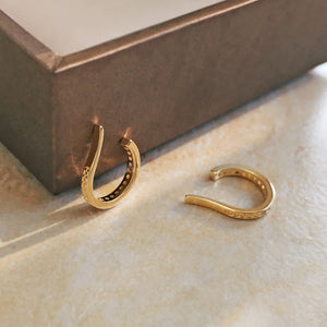 Geometric Punk Ear Clip with Diamonds