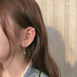 Geometric Punk Ear Clip with Diamonds