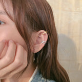 Geometric Punk Ear Clip with Diamonds