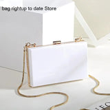 Acrylic Transparent Women Clutch Bag Chain Evening Handbag