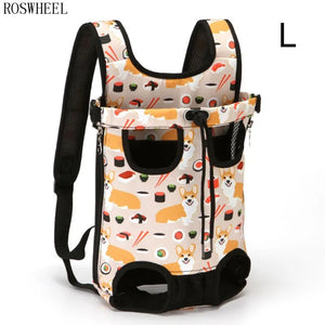 Adjustable Dog Carrier Backpack Pet Travel Bag Legs Out Front-Facing