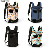 Adjustable Dog Carrier Backpack Pet Travel Bag Legs Out Front-Facing