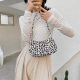 Animal Pattern Print Shoulder Underarm Bag Vintage Ladies Small Purse Handbags C