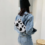 Animal Pattern Print Shoulder Underarm Bag Vintage Ladies Small Purse Handbags C