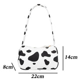 Animal Pattern Print Shoulder Underarm Bag Vintage Ladies Small Purse Handbags C