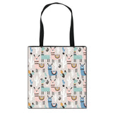 Animal Print Shoulder Bag Alpaca Sloth Ferrets Eco Reusable Shopper