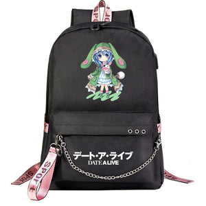 Date A Live USB School Backpack Canvas Travel Laptop Bagpack