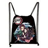 Demon Slayer Kimetsu No Yaiba Drawstring Bag Nezuko Tanjirou Mini Backpack