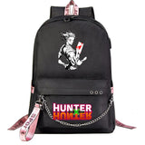 Anime Hunter USB Boys Girls Kids School Book Bags Women Backpack Canvas