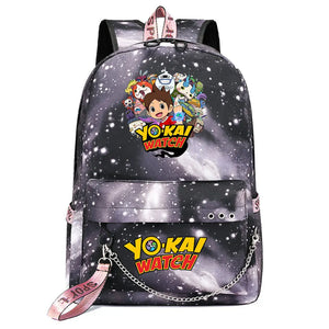 Anime Youkai Watch USB School Book Bags Canvas Men Women Backpack