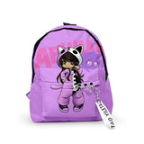 Aphmau Cat Backpack Oxford Girls School Travel Bag