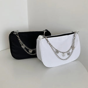 Armpit Bag Butterfly Chain Shoulder Bags Small Square Handbag