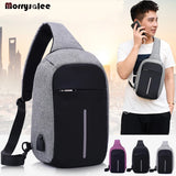 Arriaval USB Charging Crossbody Bag Men's Business Chest Pack