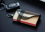 Arrival Business Style Plaid Key Bag For Car Leather Key Wallet