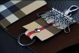 Arrival Business Style Plaid Key Bag For Car Leather Key Wallet