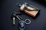 Arrival Business Style Plaid Key Bag For Car Leather Key Wallet