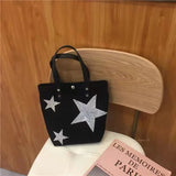Canvas Shoulder Bags for Women Crossbody Messenger Bag Rhinestone Star