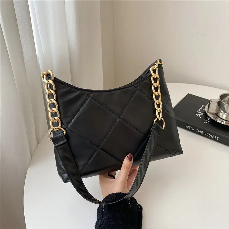 Arrival Diamond Lattice Shoulder Bags Women Underarm Chain PopularBag