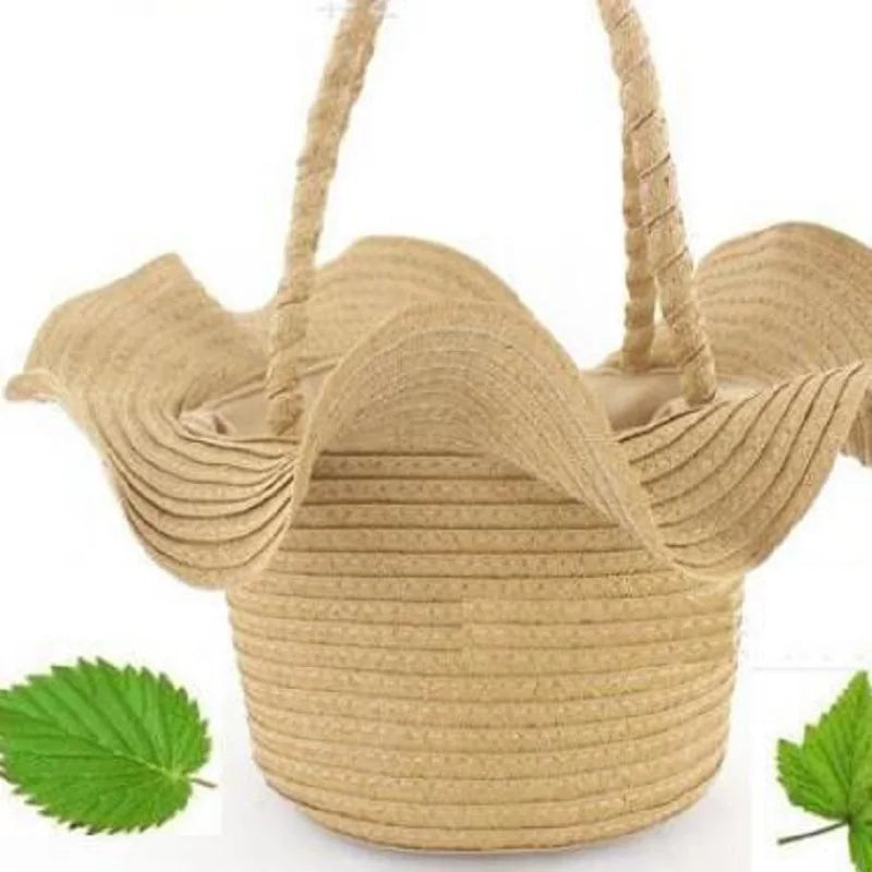 Straw Basket Handbag for Women, Beach Bag, All-match Woven Bags