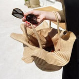 Straw Basket Handbag for Women, Beach Bag, All-match Woven Bags