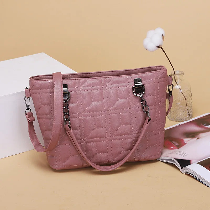Arrival Leather Lady Shoulder Bag Female Crossbody Rhombus Bag