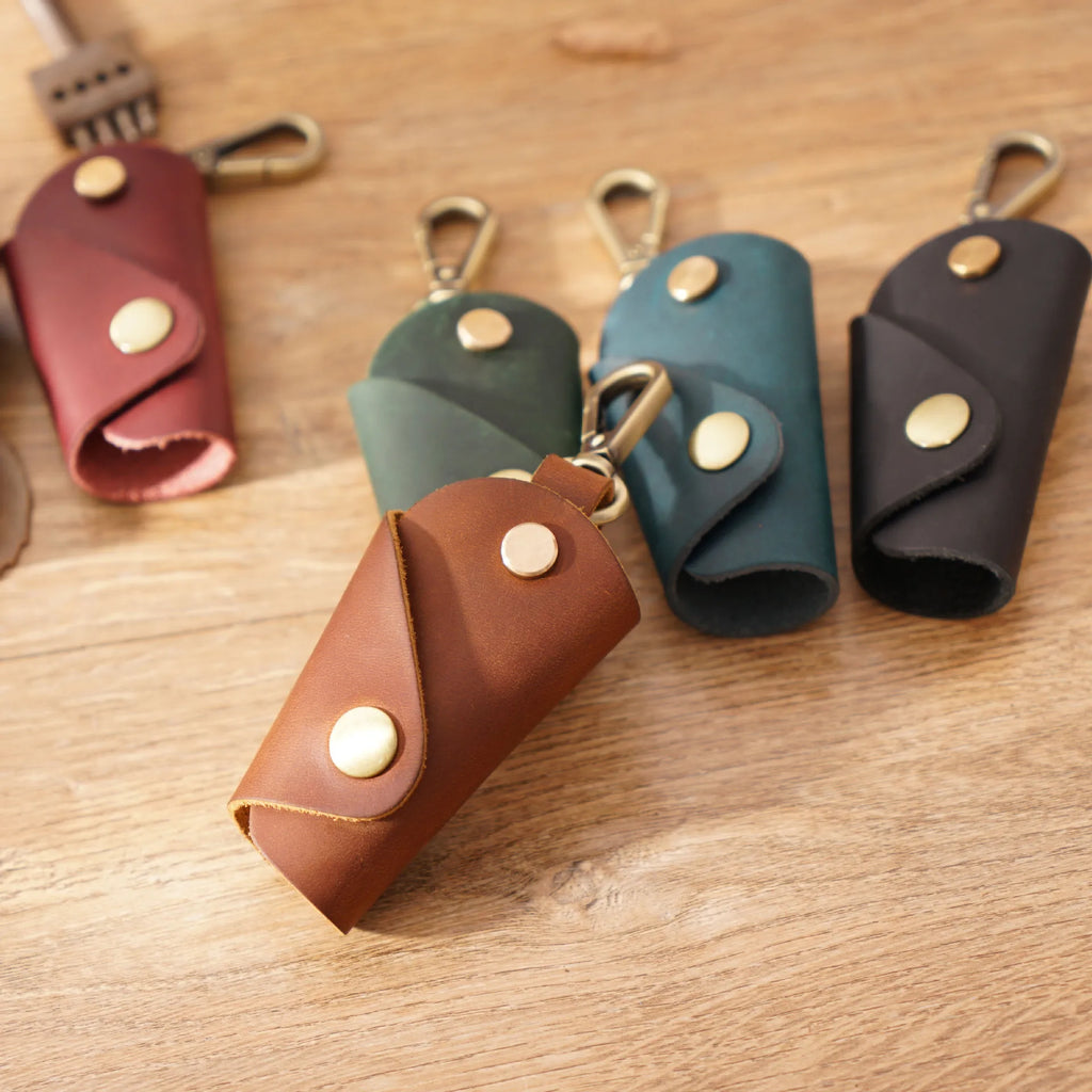 Crazy Horse Leather Key Holder Vintage Key Bag