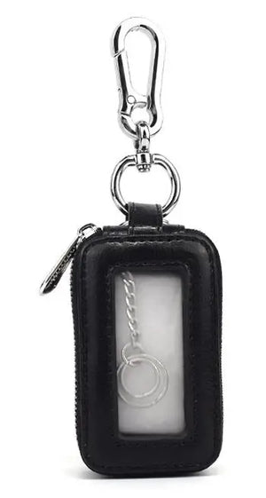 Leather Woman Car Key Holders Housekeeper Double Zipper Square Key Case