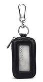 Leather Woman Car Key Holders Housekeeper Double Zipper Square Key Case