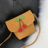 Arrival Girl Handbags PU Leather Cherry Decoraion Messenger Bags Travel