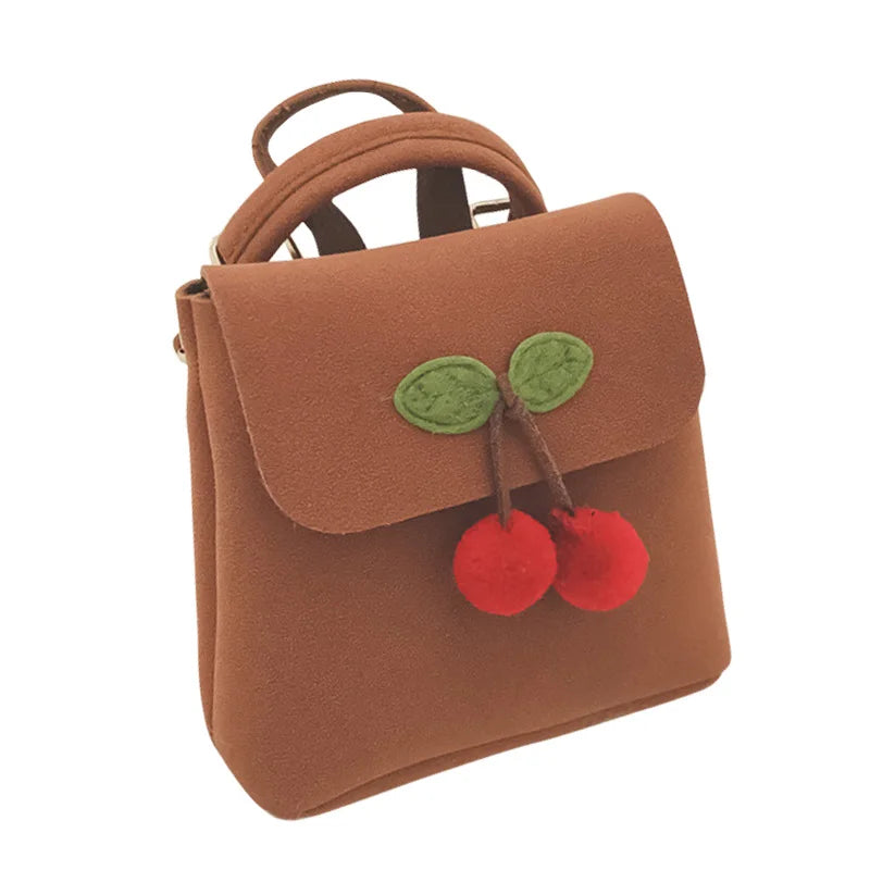 Arrival Girl Handbags PU Leather Cherry Decoraion Messenger Bags Travel