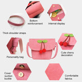 Arrival Girl Handbags PU Leather Cherry Decoraion Messenger Bags Travel